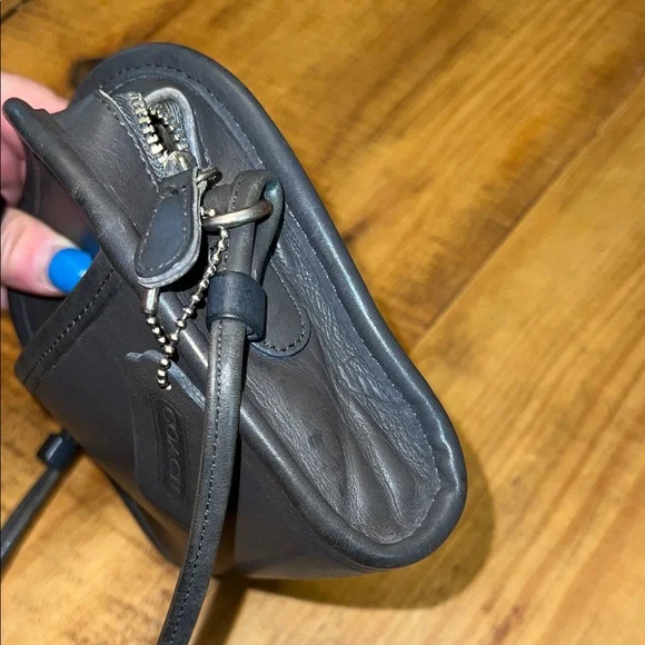 Coach Vintage Abbie Zip Gray Glove tanned leather crossbody Style 9017 - Picture 11 of 15